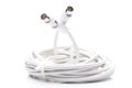 Audio and video cable on white background Royalty Free Stock Photo