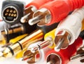 Audio and video cables Royalty Free Stock Photo