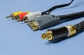 Audio and Video Cables Royalty Free Stock Photo