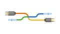 Audio Video Connection Cables Icon Vector, vector design Generative AI Royalty Free Stock Photo