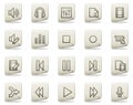 Audio video edit vector web icons, document series Royalty Free Stock Photo