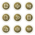 Audio video edit web icons Royalty Free Stock Photo