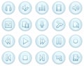 Audio and video edit web icons Royalty Free Stock Photo