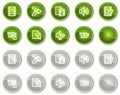 Audio video edit web icons, circle buttons