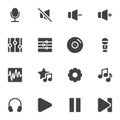 Audio video interface vector icons set Royalty Free Stock Photo