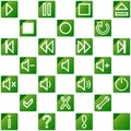 Audio video media icons set no.3 - green