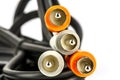 Audio-video RCA connectors Royalty Free Stock Photo