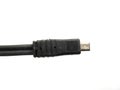 Audio video to camera connection cable Royalty Free Stock Photo