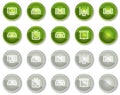 Audio video web icons, circle buttons Royalty Free Stock Photo