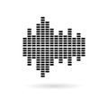 Black Audio wave icon