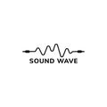 Sound Wave Logo Design Template, Cable Jack Logo Concept, Black and White