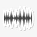 Audio wave sticker, Modern Sound Wave illustration