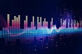 Audio waveform abstract technology background Royalty Free Stock Photo