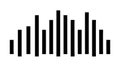 Audio Waveform Bars, Sound Volume Digital Audio, vector design Generative AI Royalty Free Stock Photo