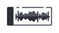 Audio Waveform Display. Sound and Digital Media. vector design Generative AI Royalty Free Stock Photo
