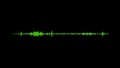 Audio Waveform Mono Green - A visualization of audio waveforms. 4K