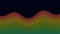 Audio Waveform Visualization with Color Spectrum Bars Royalty Free Stock Photo