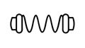 Audio waves outline icon, representing sound or equalizer display , vector design Generative AI Royalty Free Stock Photo