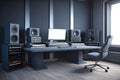 Audio workplace recording studio computer music studio Royalty Free Stock Photo