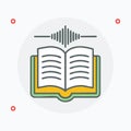 Audiobook and Elearning Icon Concept Royalty Free Stock Photo