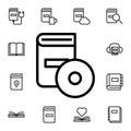 Audiobook flat vector icon in books pack