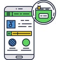 Audiobook icon mobile reader app vector logo