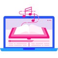 Audiobook icon digital online service for reading