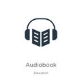 Audiobook icon vector. Trendy flat audiobook icon from education collection isolated on white background. Vector illustration can