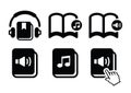 Audiokniha ikony sada 