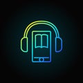 Audiobook in smartphone colorful icon