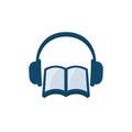 Audiobook vector icon on white