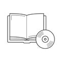 Audiobook vector line icon.