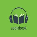 Audiobook. Vector logo template Royalty Free Stock Photo