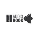 Audiobook. Vector logo template Royalty Free Stock Photo