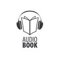 Audiobook. Vector logo template Royalty Free Stock Photo