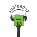 Audiobook. Vector logo template Royalty Free Stock Photo