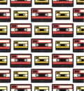 Audiocassette seamless pattern