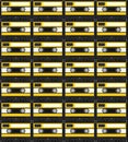 Audiocassette seamless pattern. Vector Illustration Royalty Free Stock Photo