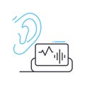 audiogram examination line icon, outline symbol, vector illustration, concept sign Royalty Free Stock Photo