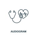 Audiogram icon from health check collection. Simple line Audiogram icon for templates, web design and infographics Royalty Free Stock Photo