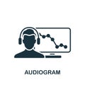 Audiogram icon. Monochrome simple Health Check icon for templates, web design and infographics Royalty Free Stock Photo
