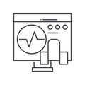 Audiogram icon, linear isolated illustration, thin line vector, web design sign, outline concept symbol with editable