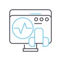 audiogram line icon, outline symbol, vector illustration, concept sign