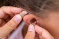 Audiology Hearing Aid For Child Royalty Free Stock Photo