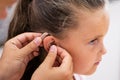 Audiology Hearing Aid For Child Royalty Free Stock Photo