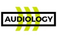 AUDIOLOGY sticker stamp Royalty Free Stock Photo