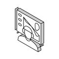 audiometry test audiologist doctor isometric icon vector illustration