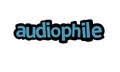 AUDIOPHILE background writing vector design on white background