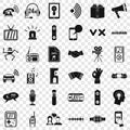 Audioplayer icons set, simple style Royalty Free Stock Photo