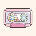 Audiotape theme elements vector,eps Royalty Free Stock Photo